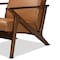Baxton Studio Bianca Mid-Century Modern Walnut Brown Finished Wood and Tan Faux Leather Effect Lounge Chair 190-11392-ZORO - alternate 6
